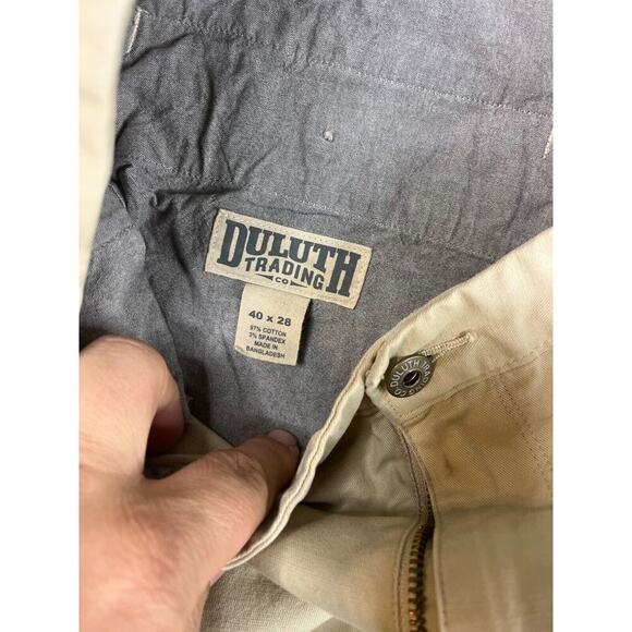 Duluth Trading Co Flex Ballroom Tan Khaki Pants Chino Relaxed Fit Men's‎ 40x28 - Picture 4 of 6